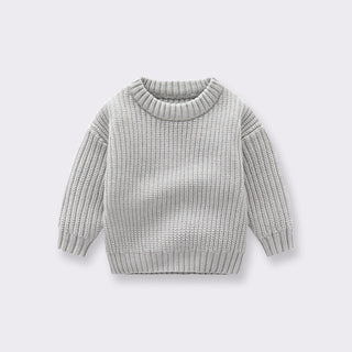 Knitted Baby Sweater/ Baby Clothes/ Grey