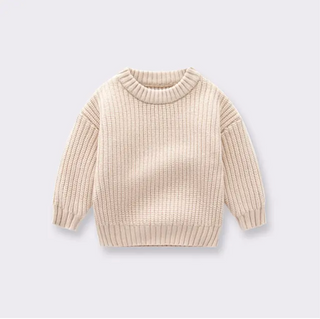 Knitted Baby Sweater/ Baby Clothes/ Light Khaki