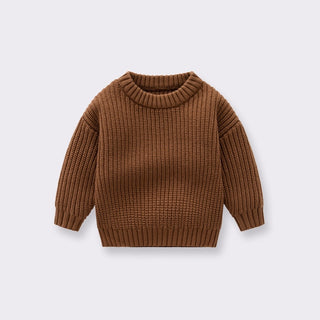 Knitted Baby Sweater/ Baby Clothes/ brown